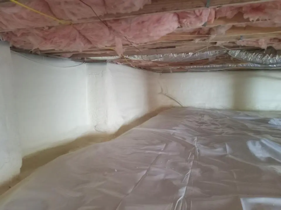 Crawl space encapsulation with closed-cell spray foam for Attic Insulation in Dickson City