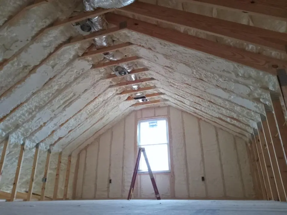 Spray foam roofing application for Crawl Space Insulation project in Dickson City